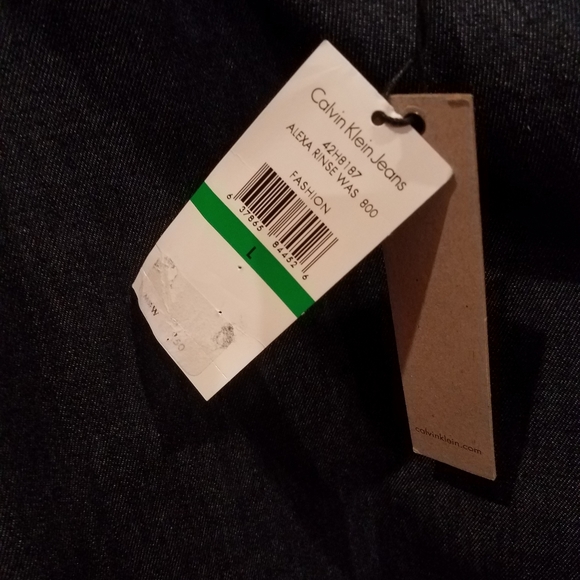 Calvin Klein Jeans Denim One Shoulder Sleeveless - Picture 7 of 8